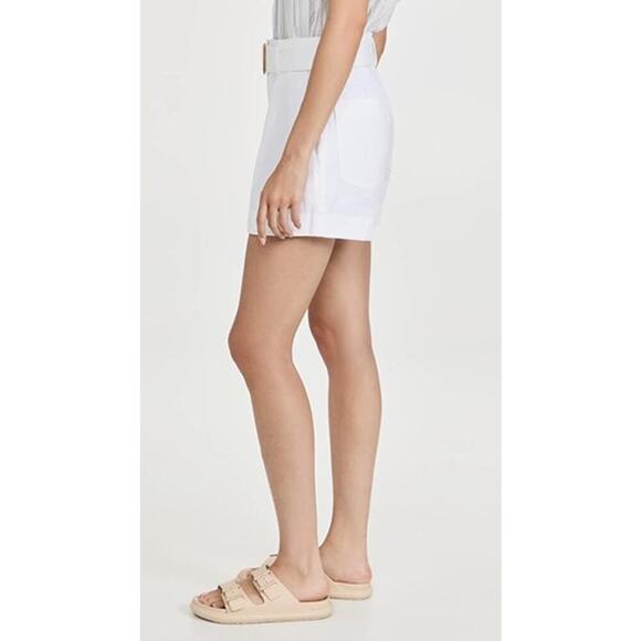 Vince Belted Twill Short Optic White Size 8 - Picture 3 of 10